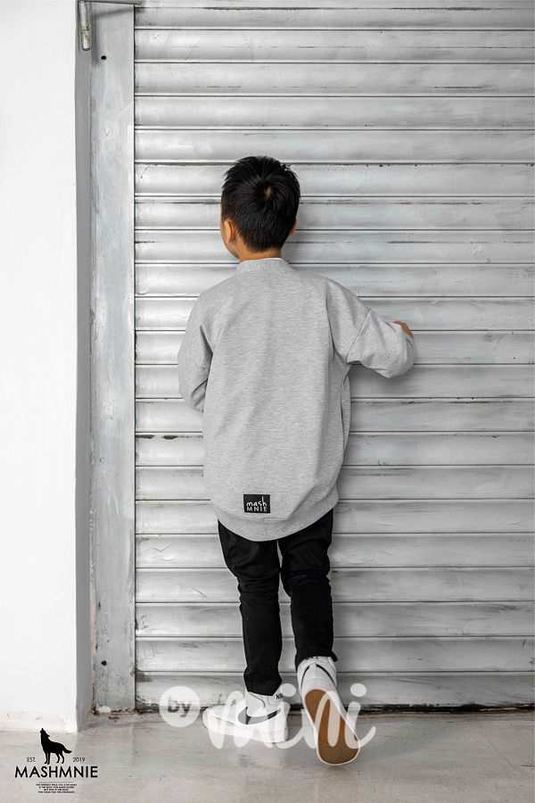 Mash Mnie cotton kardigan šedý