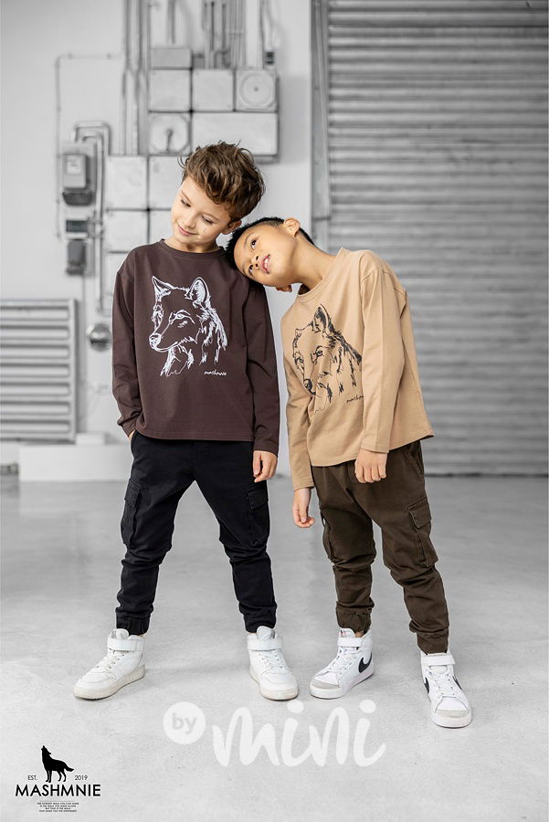 Mash Mnie longsleeve triko WOLF beige