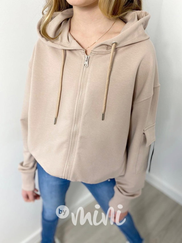 La loca oversize mikina béžová