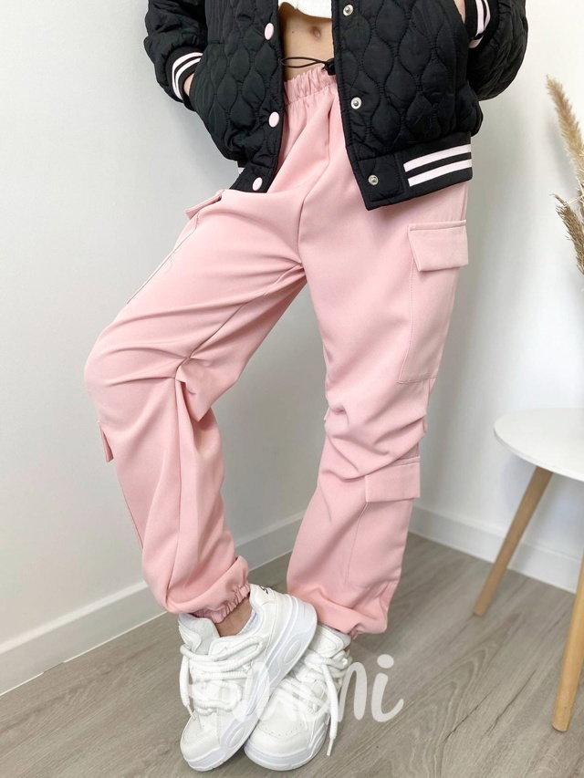 Jarní sporty cargo kapsáče pink