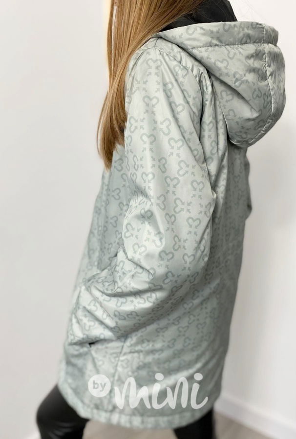 Oboustranná jarní parka black