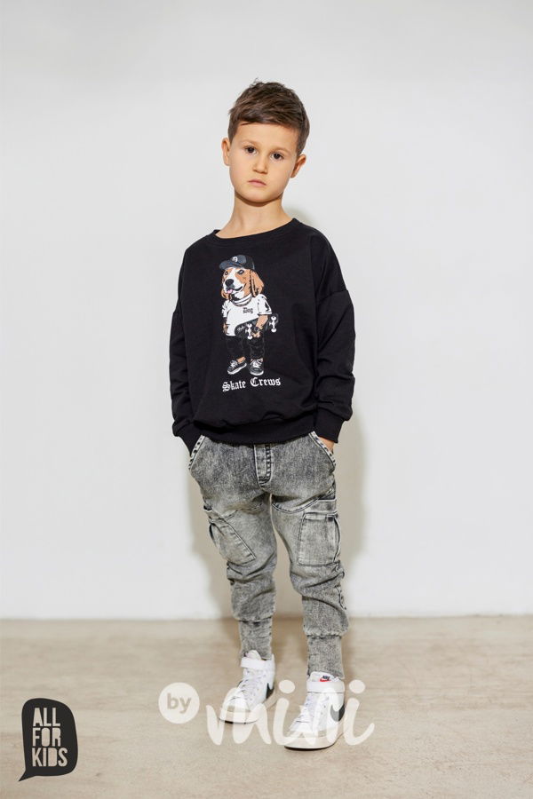 AFK soft denim kapsáče black