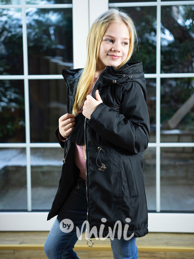 Parka s podšívkou černá