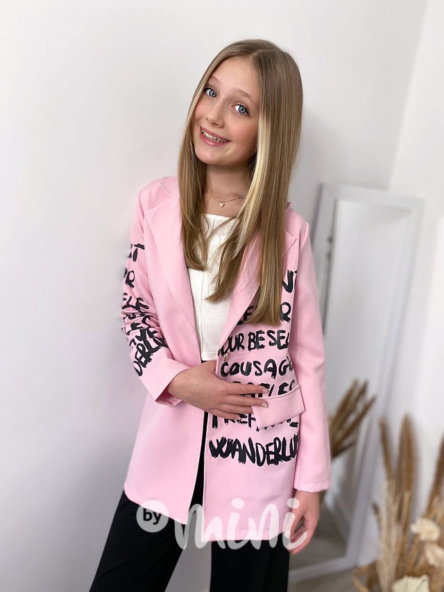 Fashion boyfriend sako růžové
