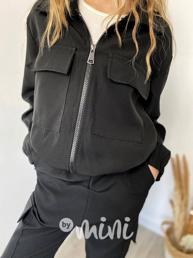 Cargo mikina + kapsáče black