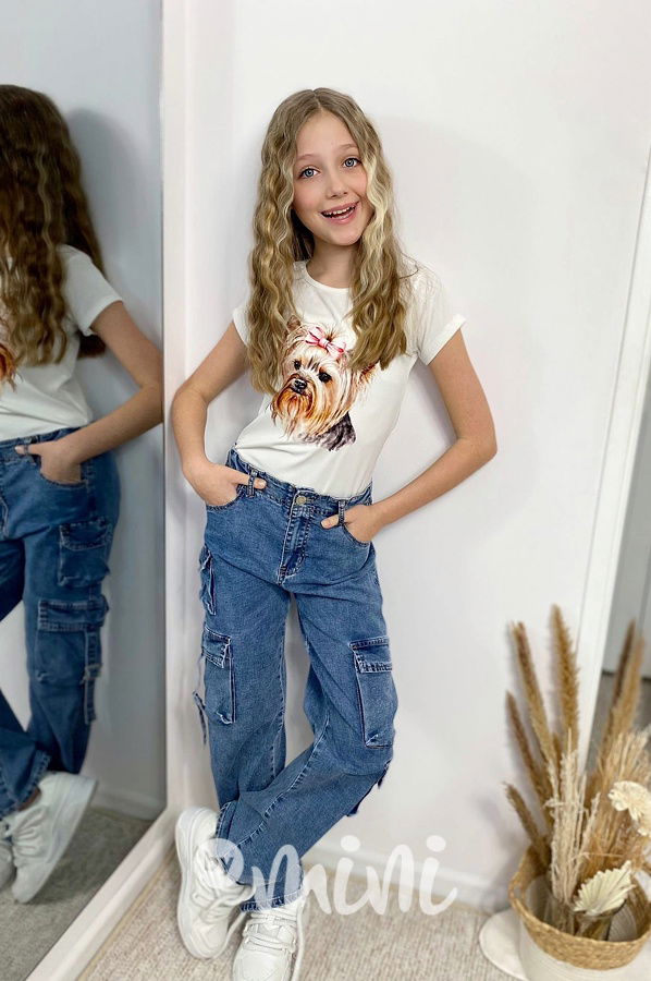 Cargo jeansy s kapsami