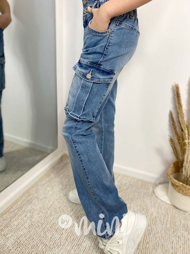 Jeans zvonáče s kapsami