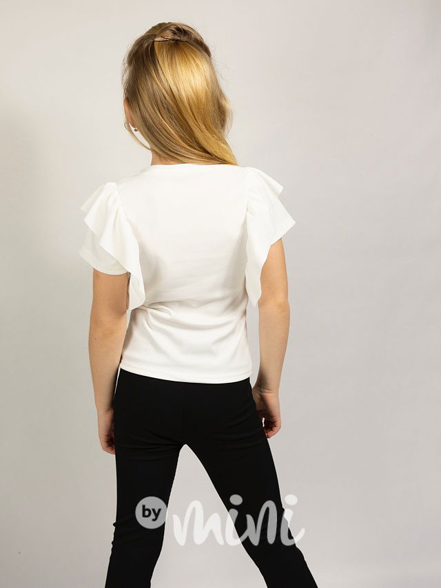 Bílá volánková blůzka fashionable