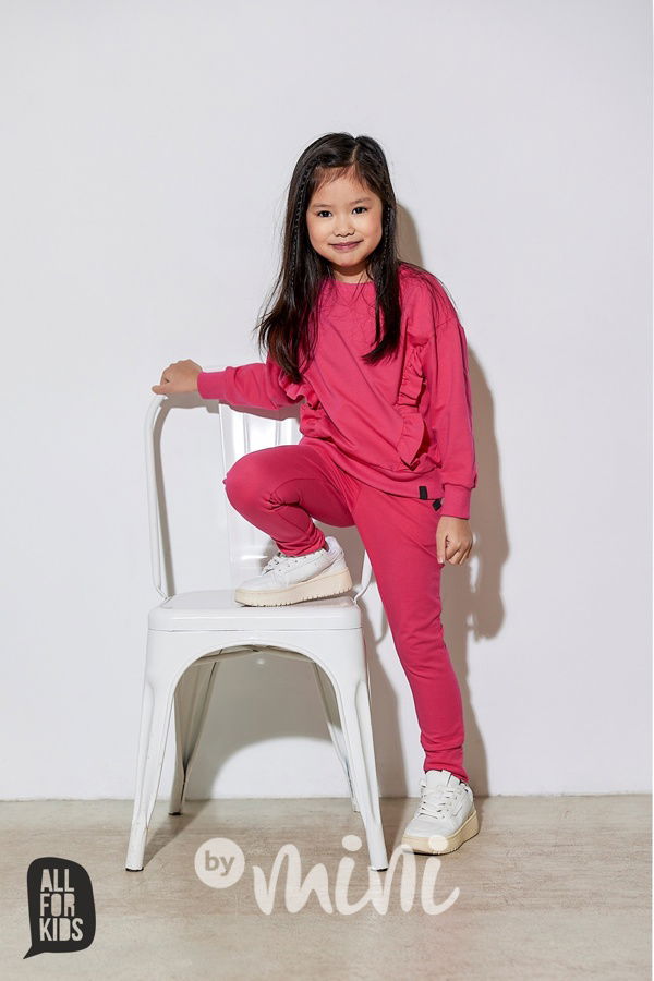 All for kids teplákovka s řasením malinová