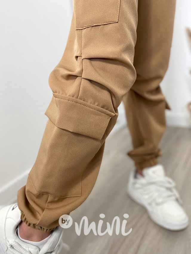 Jarní sporty cargo kapsáče beige