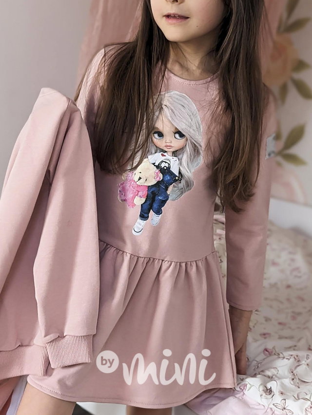 Blondie šaty pudrové
