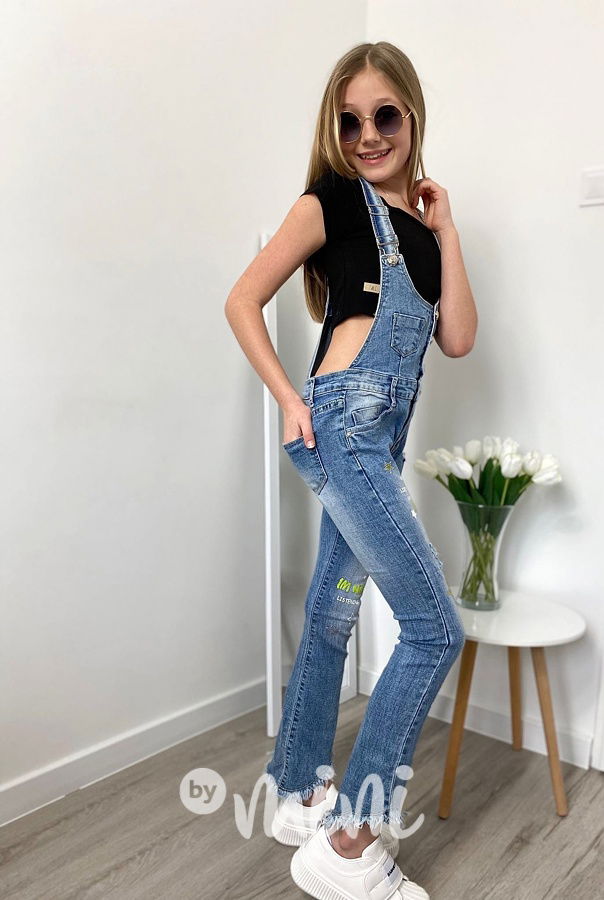 Stretch jeans lacláče se zdobením