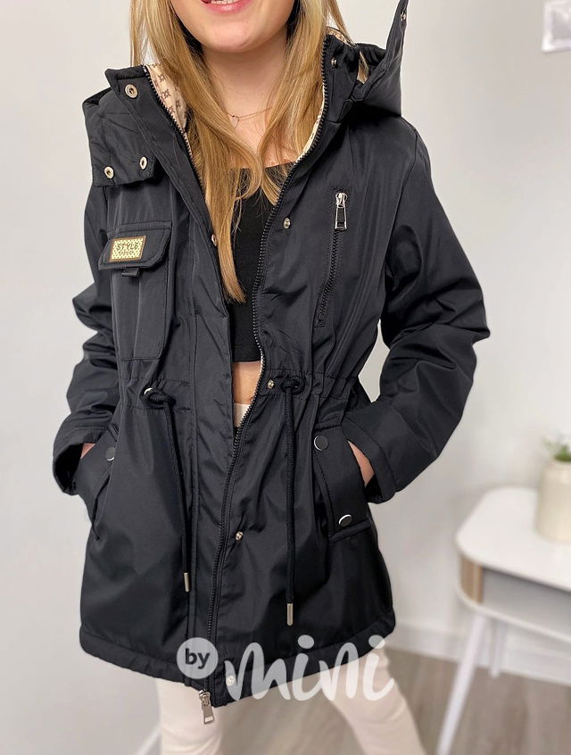 Černá dívčí parka