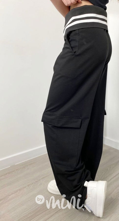 Relax široké kalhoty černé