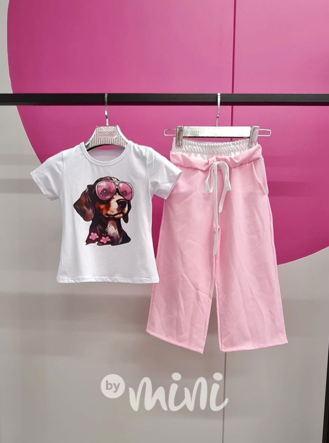 Široké lounge kalhoty pink