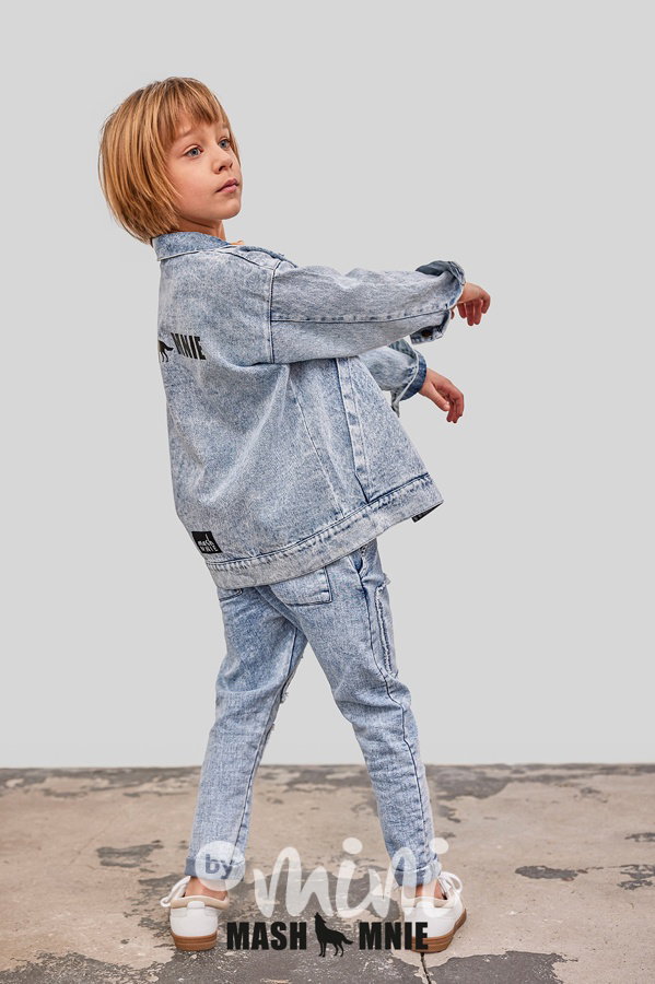 Mash Mnie WOLF blue denim bunda