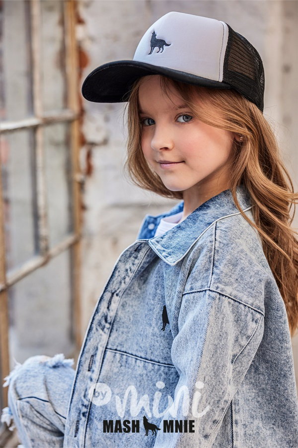 Mash Mnie WOLF blue denim bunda