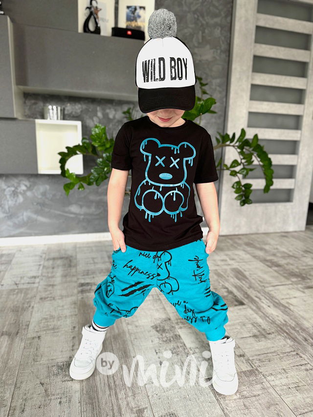 Teddy triko black/petrol