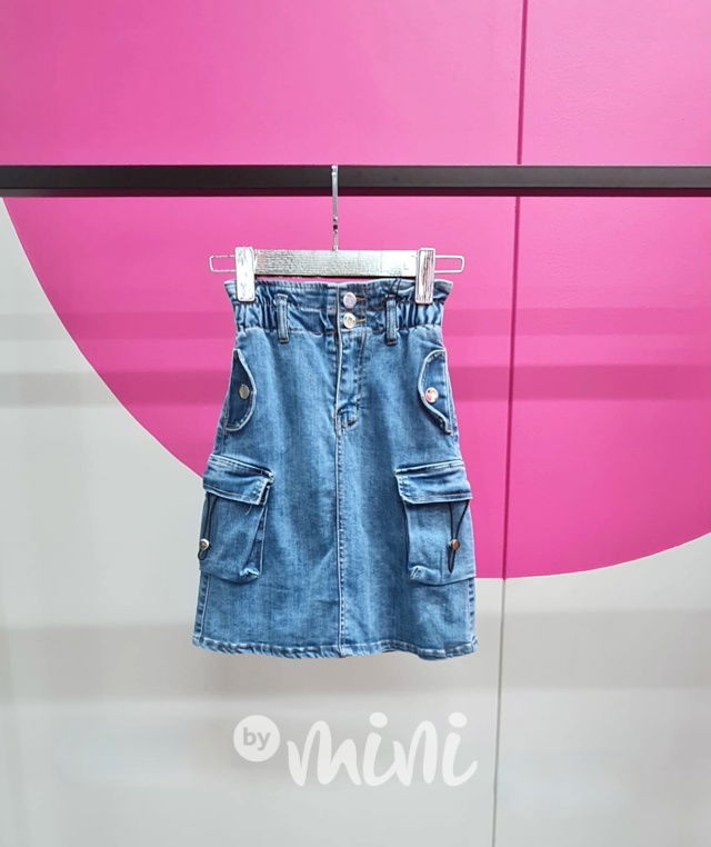Midi cargo jeans sukně