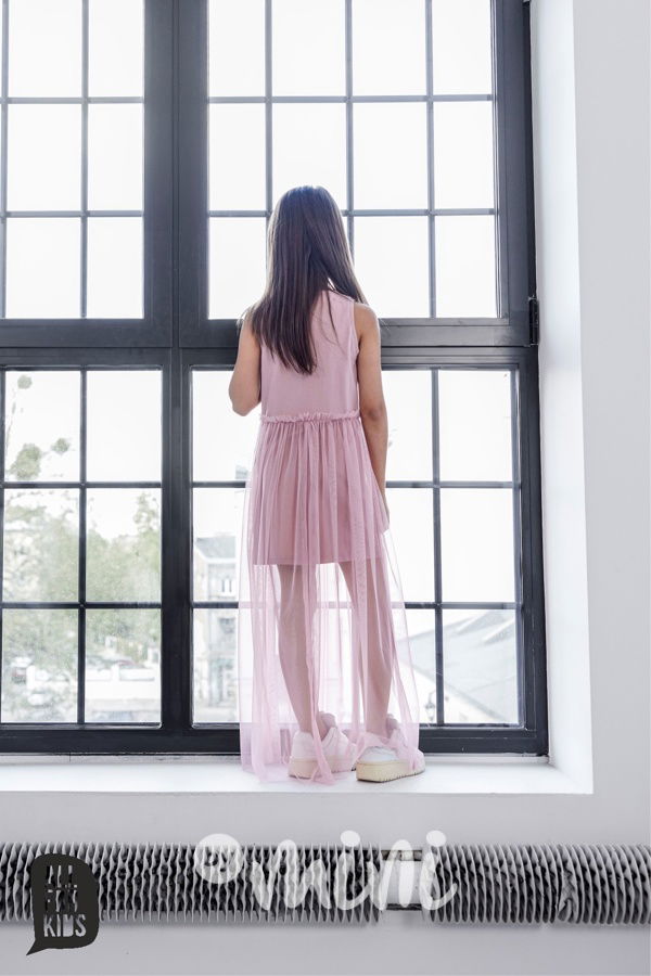 All for kids šaty s tylem pink