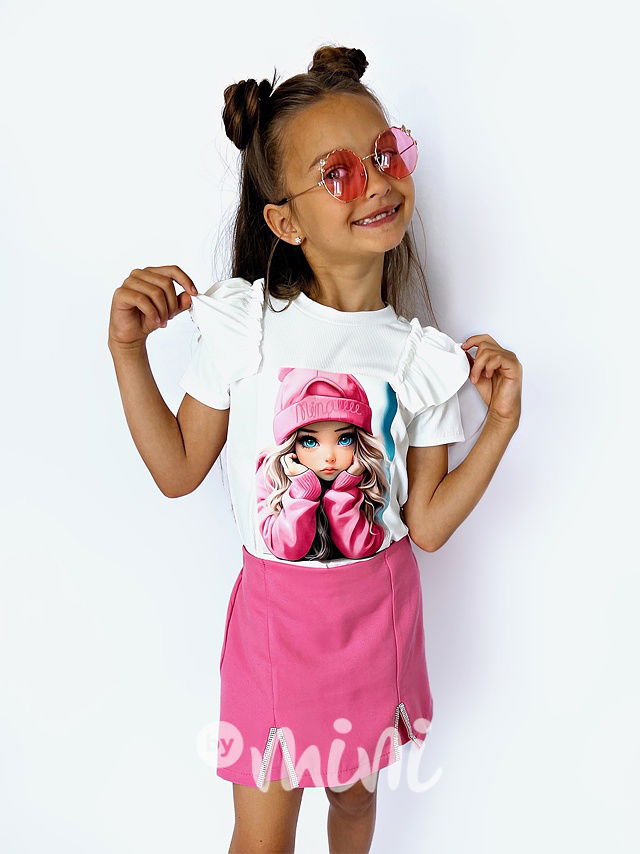 Sukňokraťasy + blůzka CUTIE pink