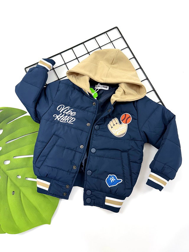 Baseball hoodie bunda blue