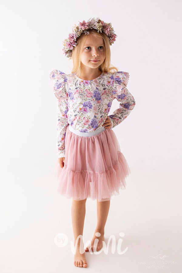 Romantic lila boho blůzka s řasením Lily Grey
