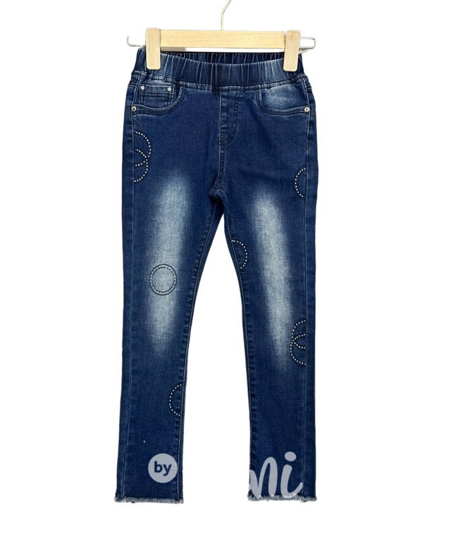 Denim jegginy se zdobením