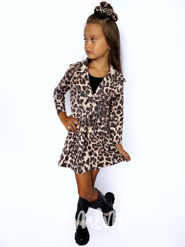 Leopard sukně s páskem