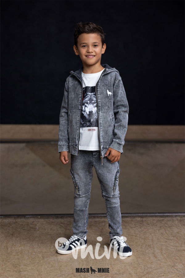 Mash Mnie soft denim mikina ice black