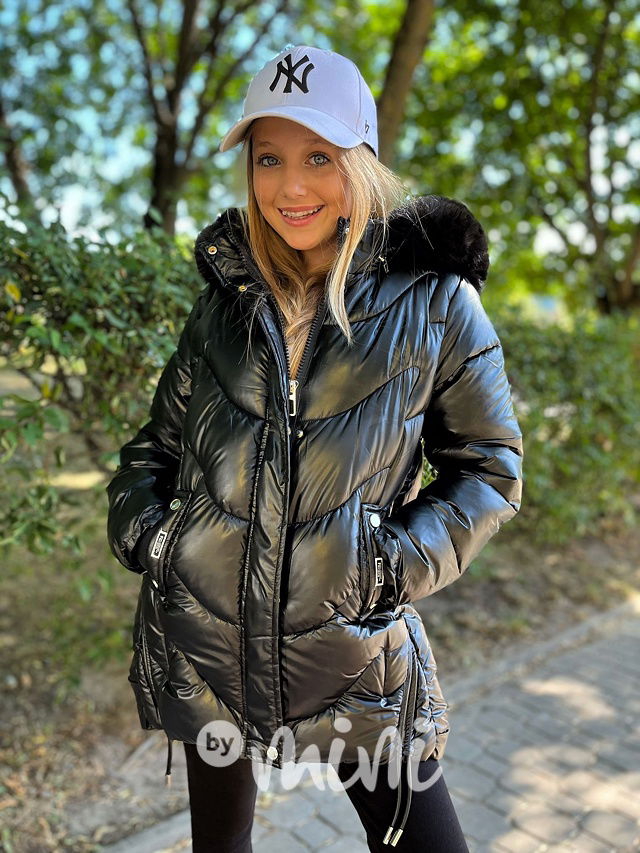 Zimní černý kabát Maja