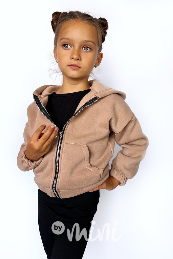 Super thermo mikina HORSE GIRLS beige