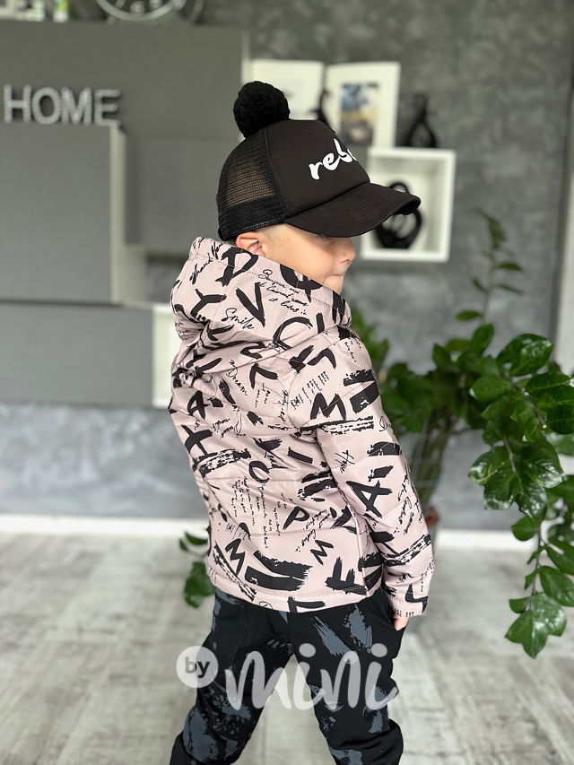 Přechodová podzimní bunda LETTERS beige