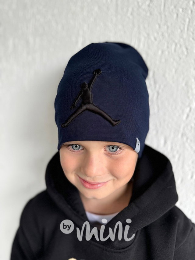 Basketball dvojitá beanie čepka modrá