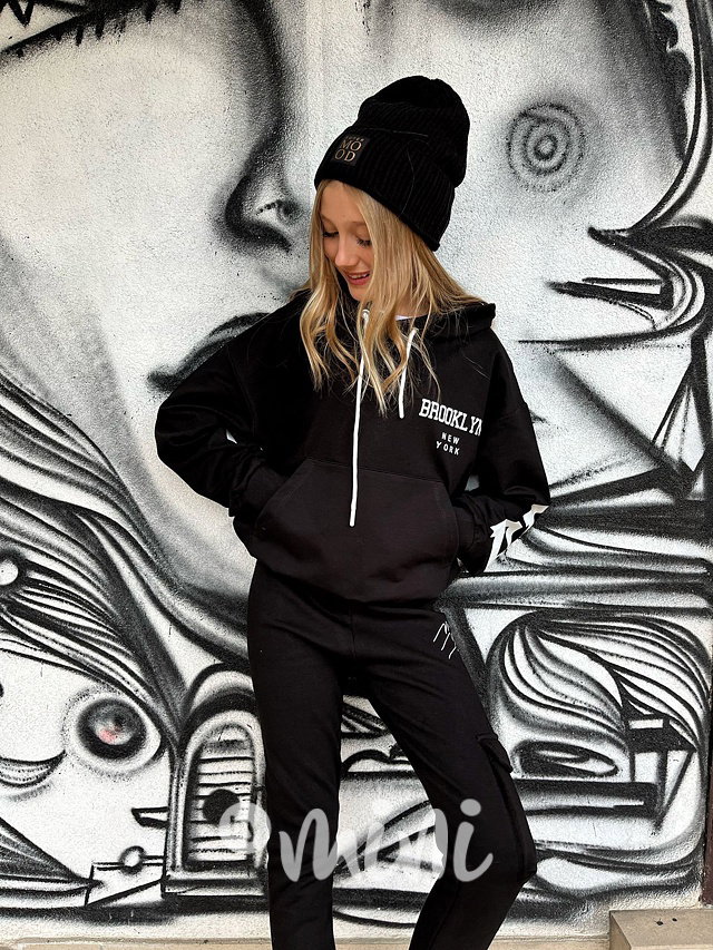 Oversize černá mikina Brooklyn
