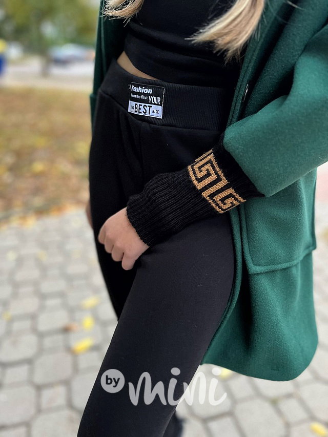 Zateplené legíny FASHION černé