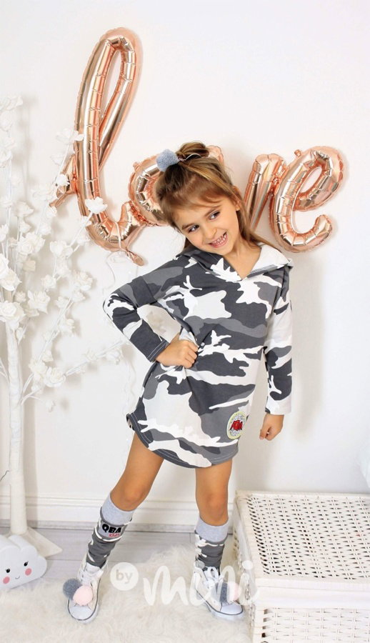 Sporty dress grey army