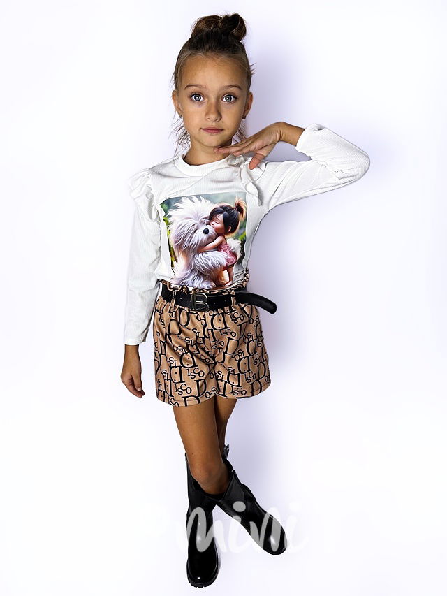 Lady Di kraťasy s páskem béžové