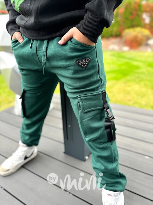 Super thermo tepláky FASHION smaragd