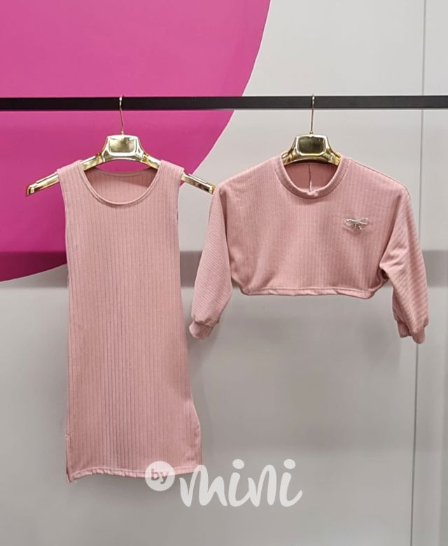 2v1 šaty + blůzka pink