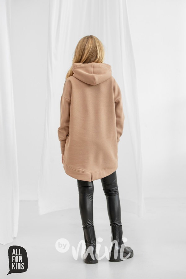 All for kids zateplená mikinová tunika Rebellion beige