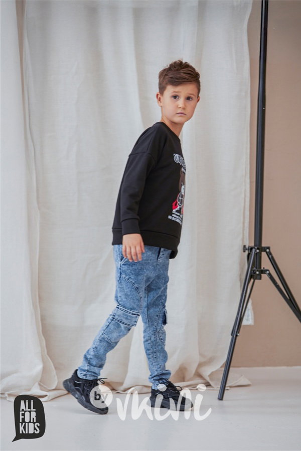 All for kids soft denim kapsáče blue
