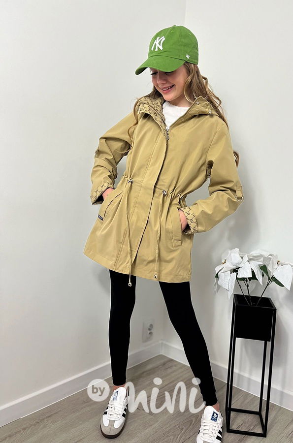 Podzimní béžová parka