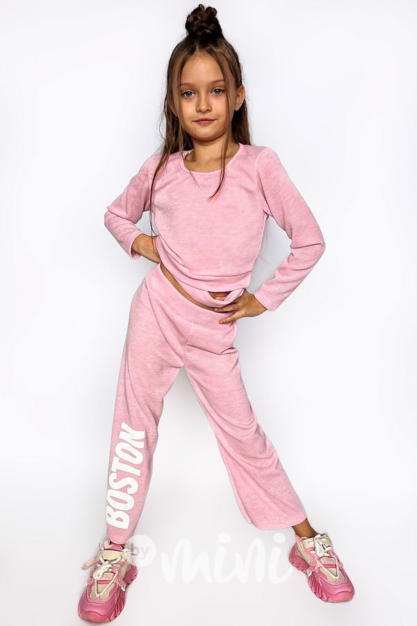 BOSTON blůzka + volné kalhoty PINK