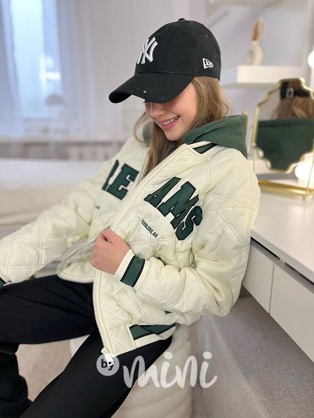 DREAM prošívaná bomber bunda cream