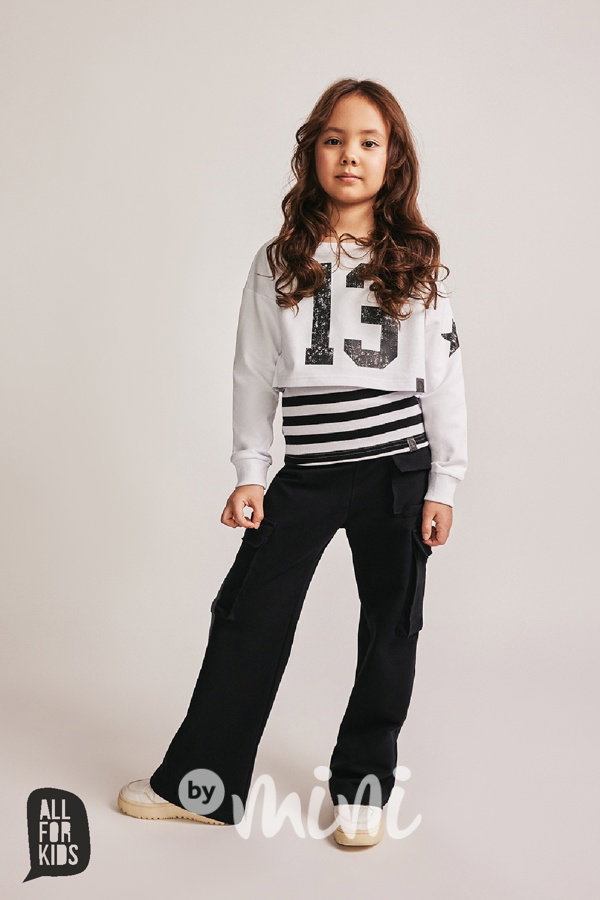 All for kids cargo široké kalhoty black