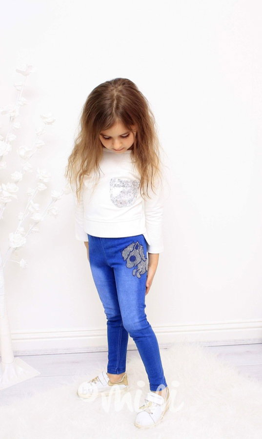 Jeans legíny s koníkem