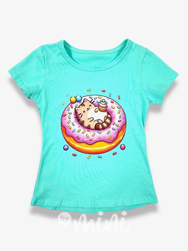 Pusheen donut triko mint