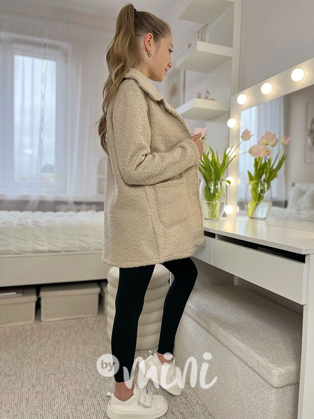 Jarní alpaka kabátek béžový