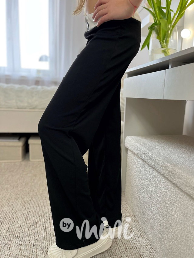 Žebrované volné relax kalhoty